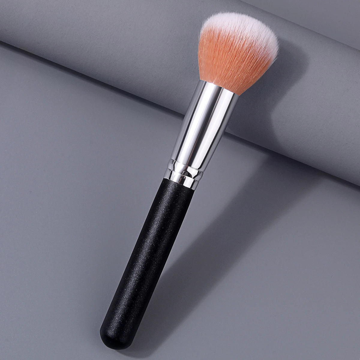 KOSSHOW Blush Brush – Glitter Wood Handle & Ombre Bristles Blush Makeup Brush QXL