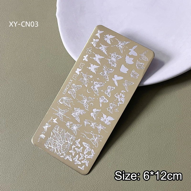 12x6cm Nail Stamping Plates – Butterfly, Floral & Bowknot Designs Nail Stamping Plate QXL 3
