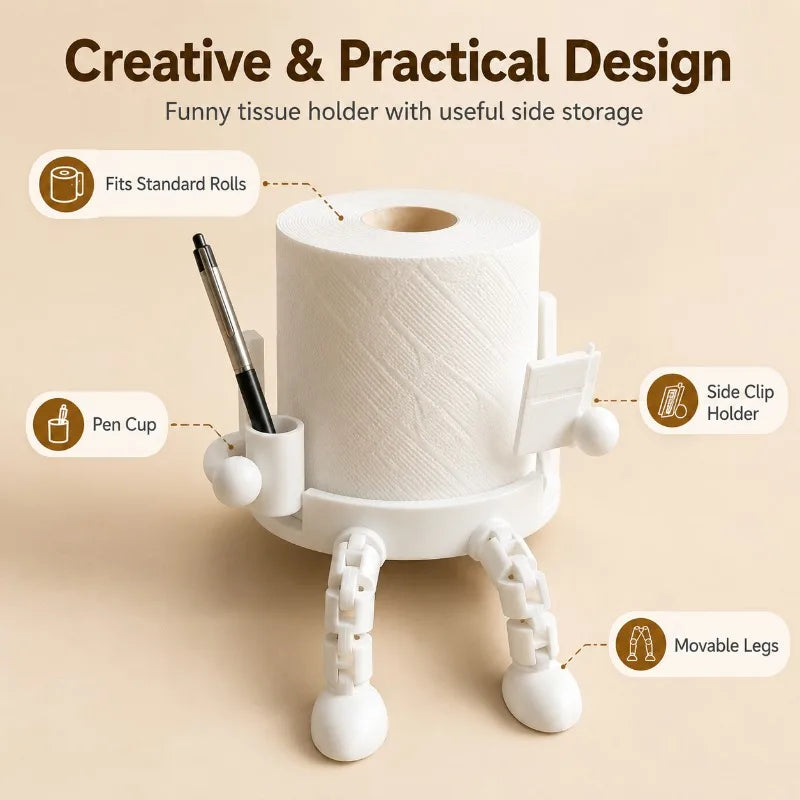 3D Printed Reading Buddy Toilet Paper Holder & Pen Cup Novelty Toilet Paper Holder QXL