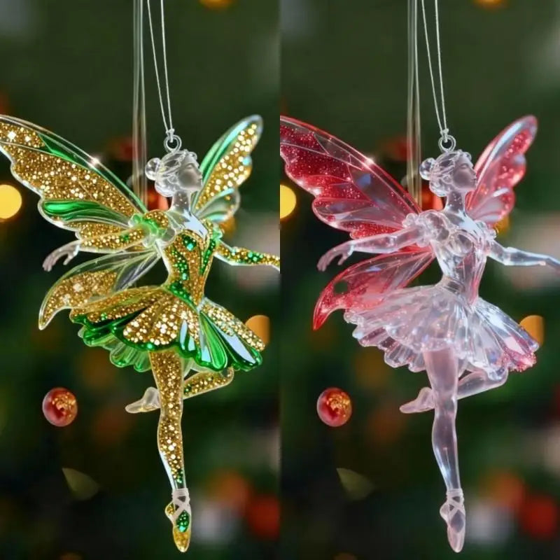 Sparkling Ballerina Acrylic Pendant Charm | Car & Tree Ornament Decorative Pendant Charm QXL