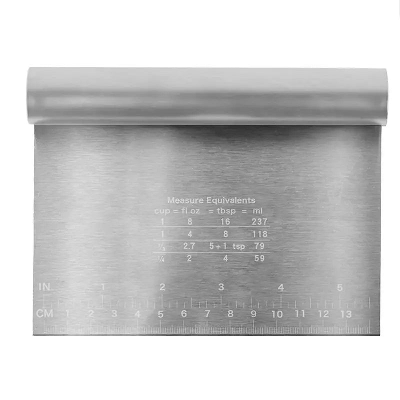 Stainless Steel Cake Scraper & Dough Spatula | Scale Edge Smoother Cake Scraper Spatula QXL