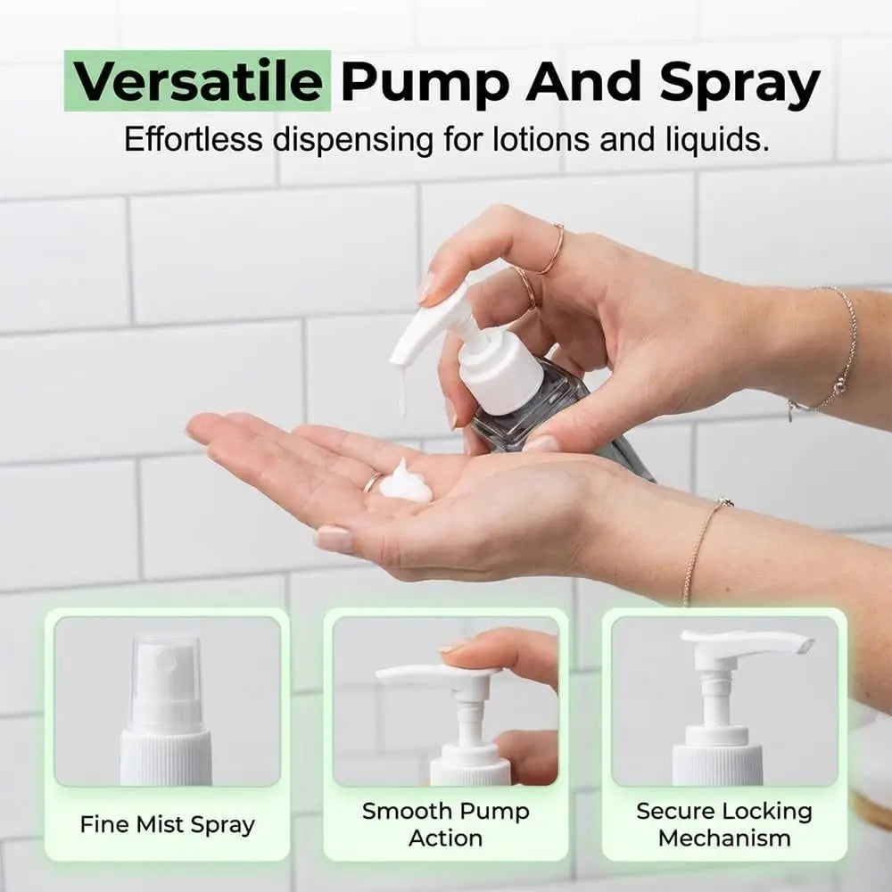 4-in-1 Leak-Proof Travel Dispenser Bottle Set 60ml x4 Travel Dispenser Set QXL