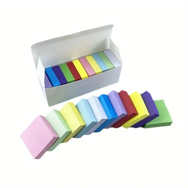 11-Pack Colored Mini Square Sticky Notes | Self-Adhesive Memo Sticky Note Pads QXL