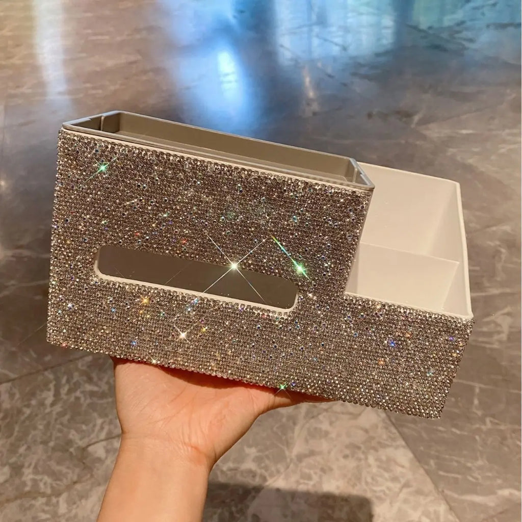 Diamond Acrylic Makeup & Sundries Desktop Organizer Box Desktop Storage Organizer QXL Storage box