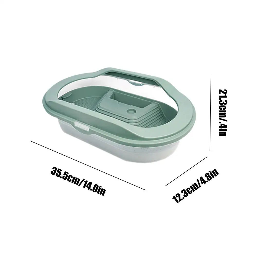 Turtle Tank Terrarium | Basking Stage, Clear Lid & Drainage Reptile Terrarium QXL Clear