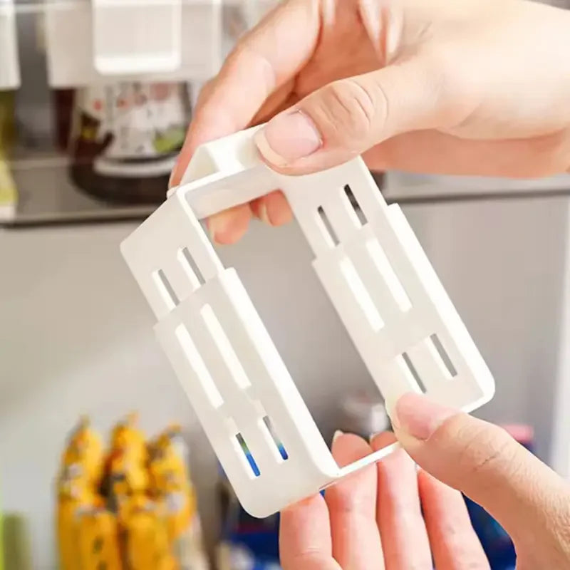 2-Pack Adjustable Fridge Door Bins | Secure-Clasp Organizer Fridge Door Organizer QXL