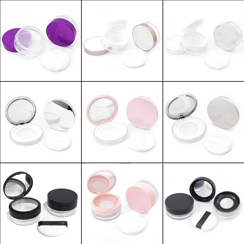 Travel Loose Powder Jar with Sifter | 5g–20g Makeup Container Powder Sifter Jar QXL