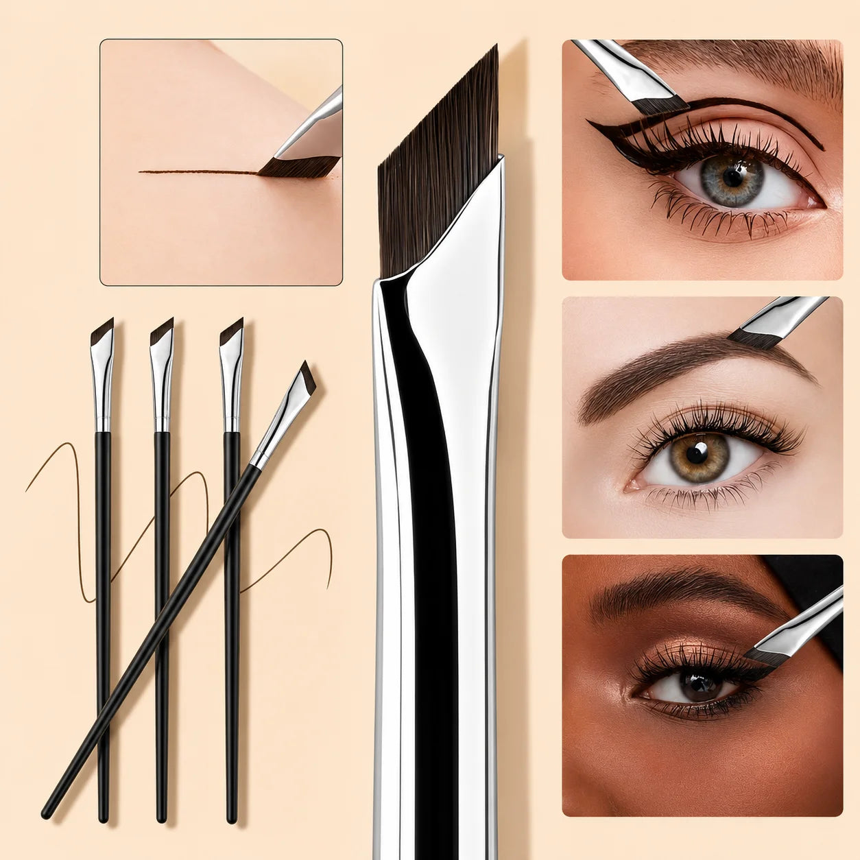 5/7-Pc Precision Eye Makeup Brush Set | Eyeliner & Brow Brushes Eye Makeup Brush Set QXL