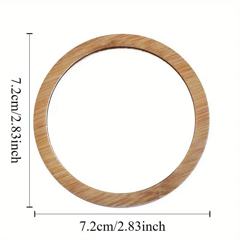 Compact Round Wooden Travel Mirror | Portable Handheld Mirror Portable Compact Mirror QXL 1pc