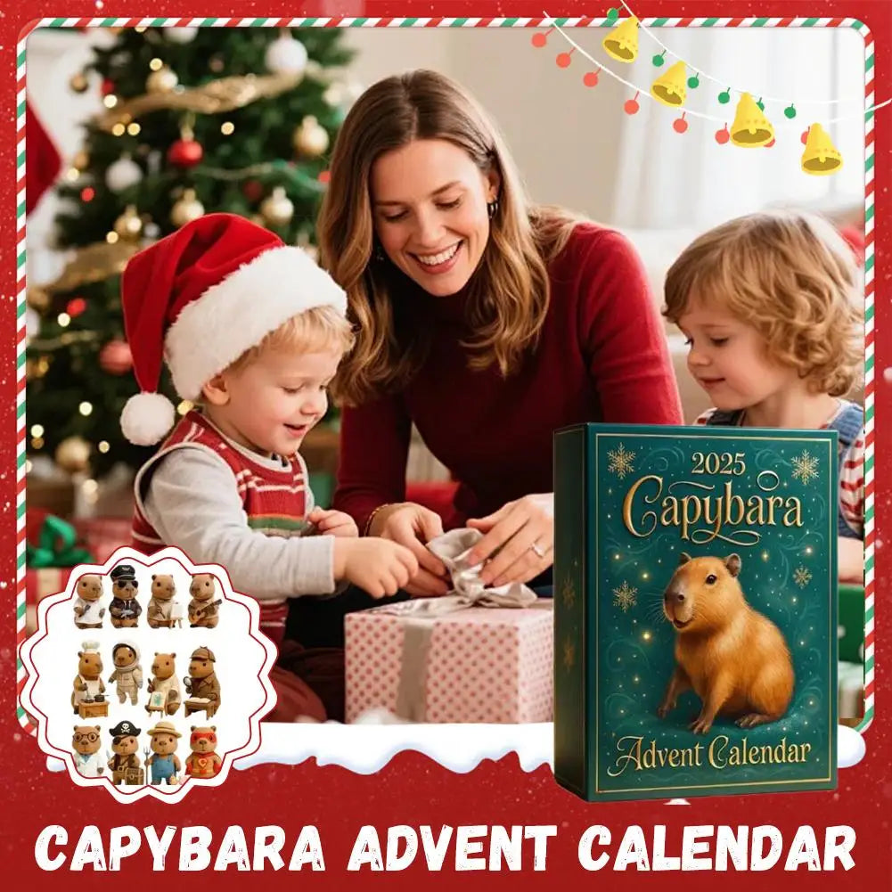 Capybara Advent Calendar – 24 Acrylic Xmas Ornaments Countdown Advent Calendar QXL