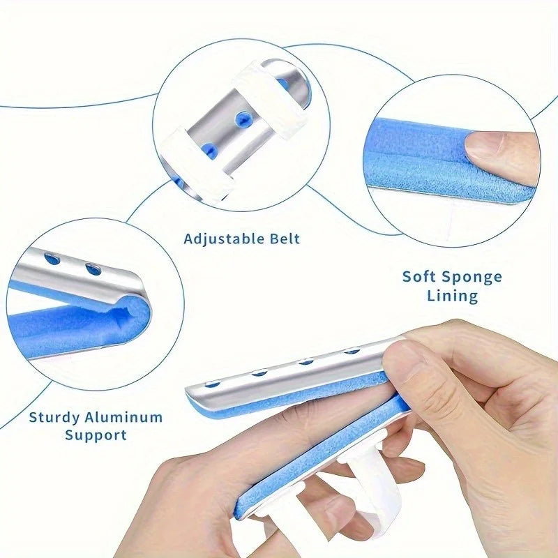 3-Pack Adjustable Aluminum Foam Finger Splints with Closure Finger Splint Brace QXL