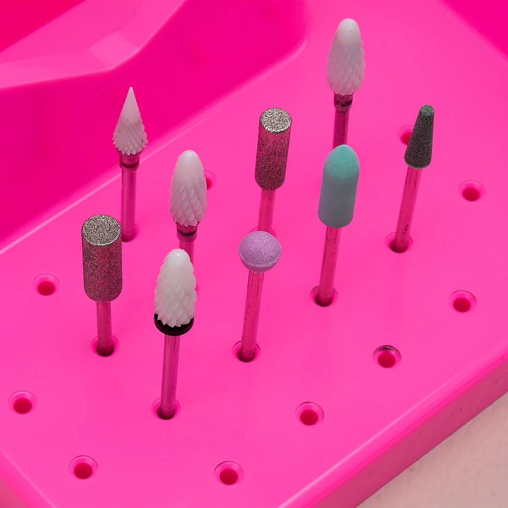Nail Drill Bit Organizer Display Stand & Storage Box Nail Bit Organizer QXL