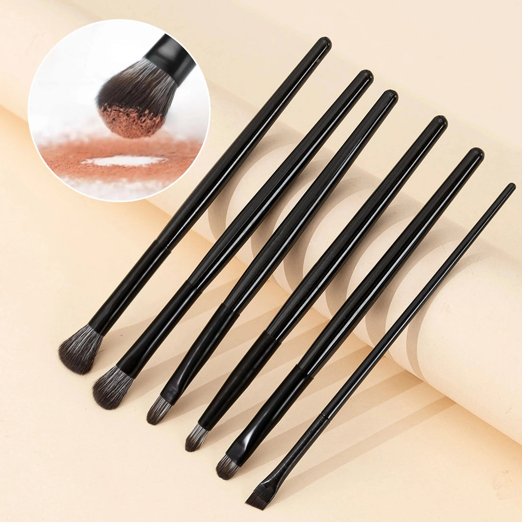6-Piece Eye Makeup Brush Set | Synthetic Bristles & Brow Tools Eye Makeup Brush Set QXL