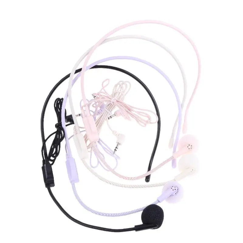 Wired 3.5mm Head-Mounted Headset Mic for Teaching & Meetings Headset Microphone QXL