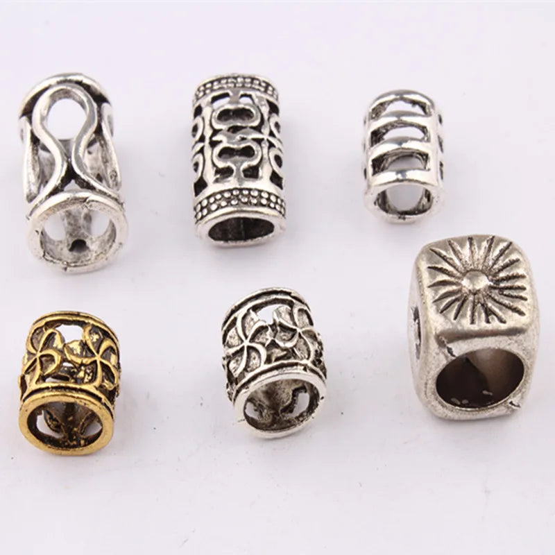 5-Pack Viking Dreadlock Beads | Large Hole Braid Accessories Hair Braid Beads QXL