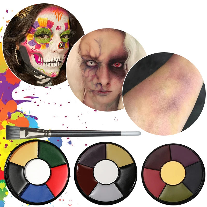6-Color Face & Body Paint Palette | Safe Cosplay Makeup Face & Body Paint QXL