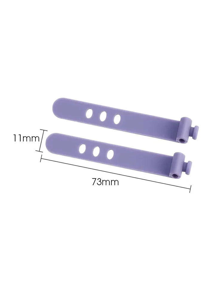 Silicone Cable Ties Organizer Clips | Cord Winder Straps Cable Management Clips QXL