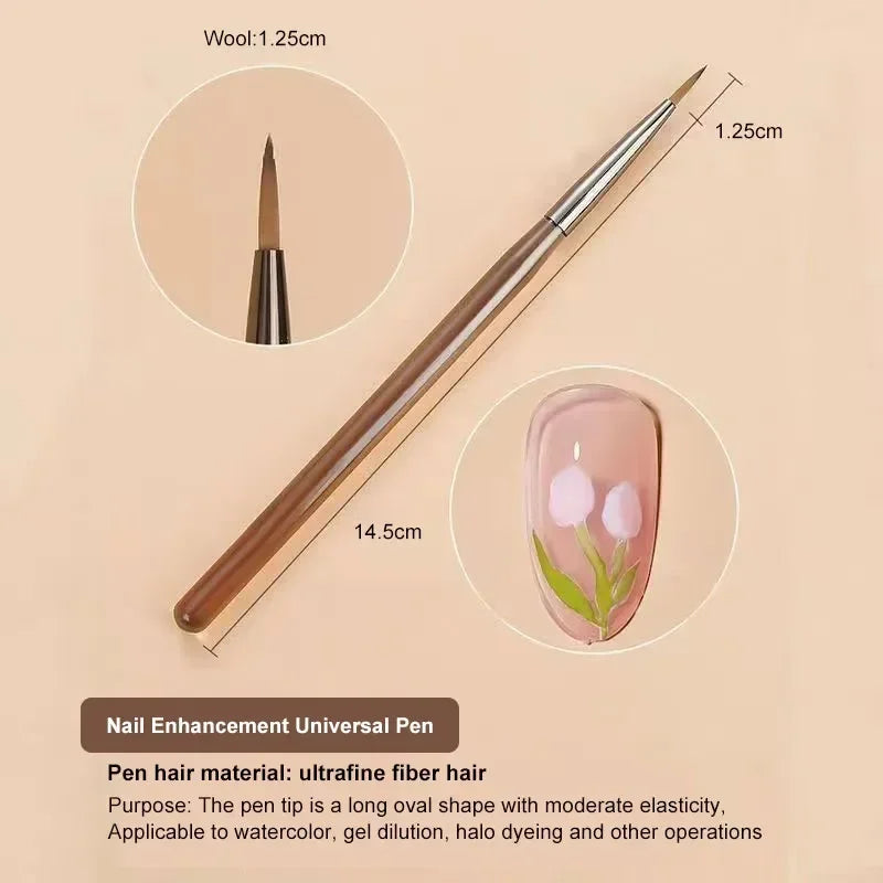 9-Piece UV Gel Nail Art Brush Set | Acrylic Drawing & Liner Nail Art Brush Set QXL