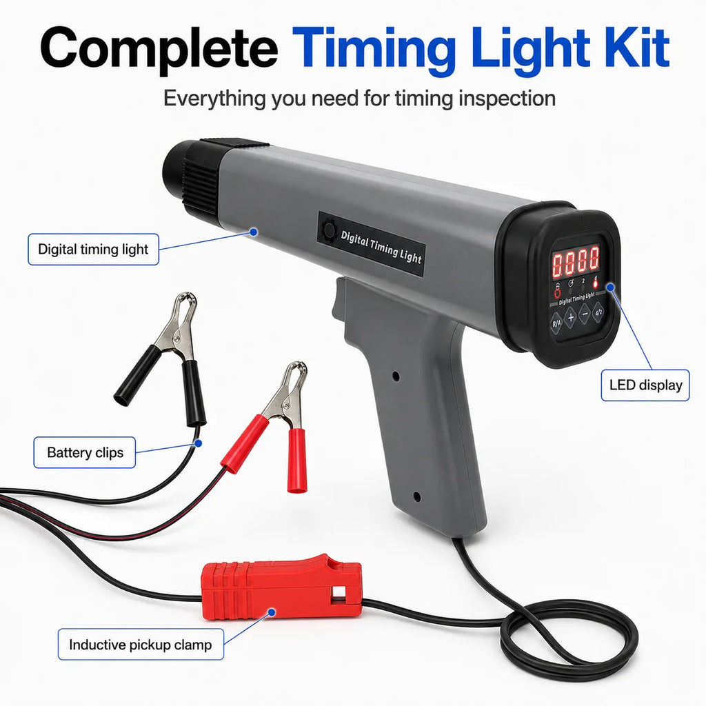12V Digital Ignition Timing Light | Car Motorcycle Marine Ignition Timing Light QXL