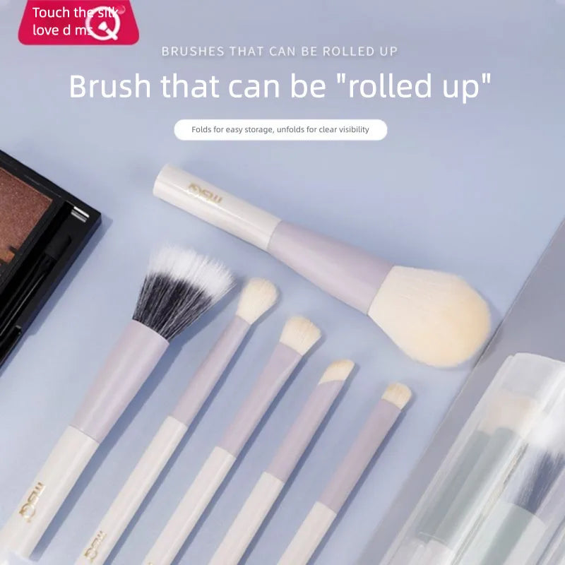 MSQ 6-Piece Morandi Mini Travel Makeup Brush Set Travel Makeup Brush Set QXL