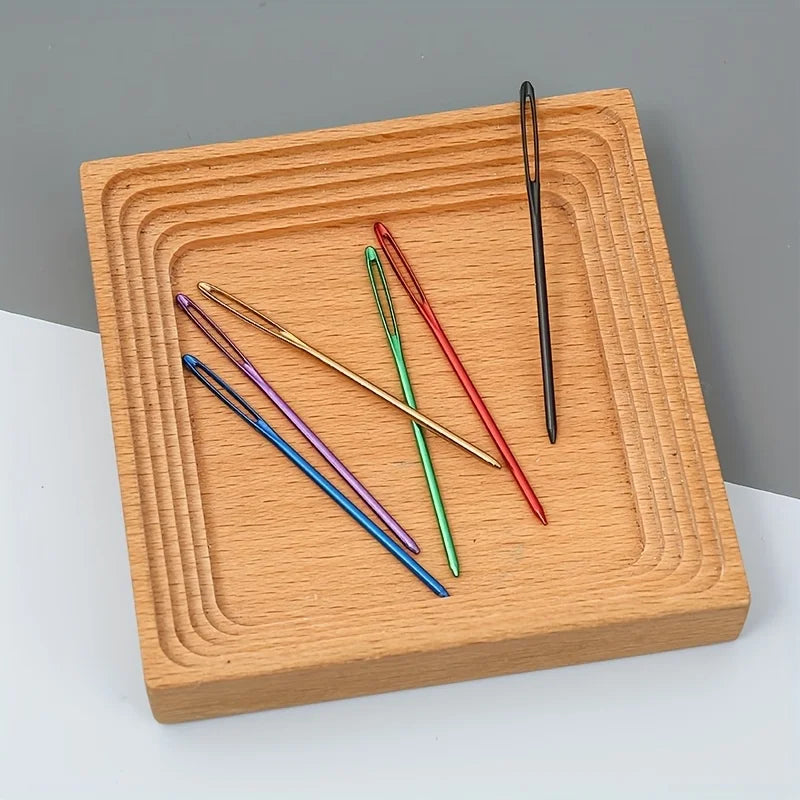 Large-Eye Aluminum Knitting Needles | Colorful DIY Craft Set Knitting Needle Set QXL