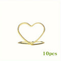 Double-Layer Heart-Shaped Metal Business Card Holder | Gold & Silver Business Card Holder QXL Golden