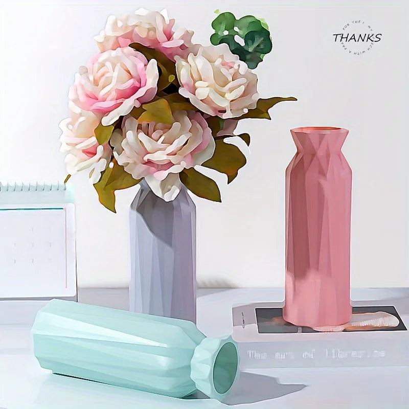 Elegant Plastic Vase for Weddings, Festivals & Office Decor Decorative Vase QXL