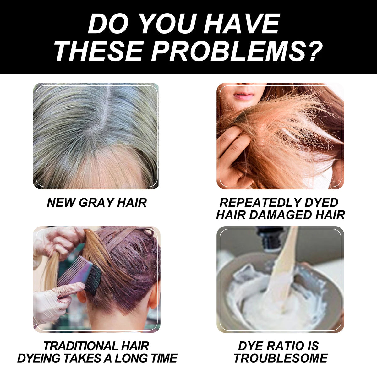 EELHOE Natural Plant-Based Hair Dye Cream | Gray Coverage Hair Dye Cream QXL