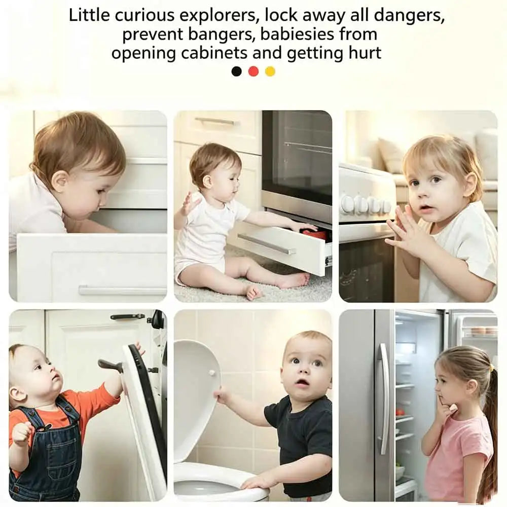 Childproof Cabinet & Drawer Safety Locks | Right-Angle Latch Baby Safety Lock QXL