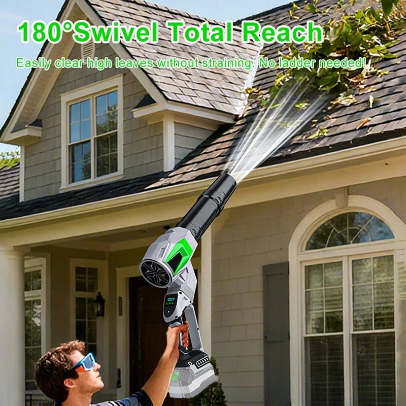 Brushless Cordless Turbo Blower 180° Swivel LED 550W | QXL X50 Cordless Turbo Blower QXL