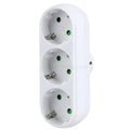 EU Plug 1-to-3 Way Power Adapter | European Outlet Extender Power Outlet Adapter QXL 1 to 3 No Switch EU Plug