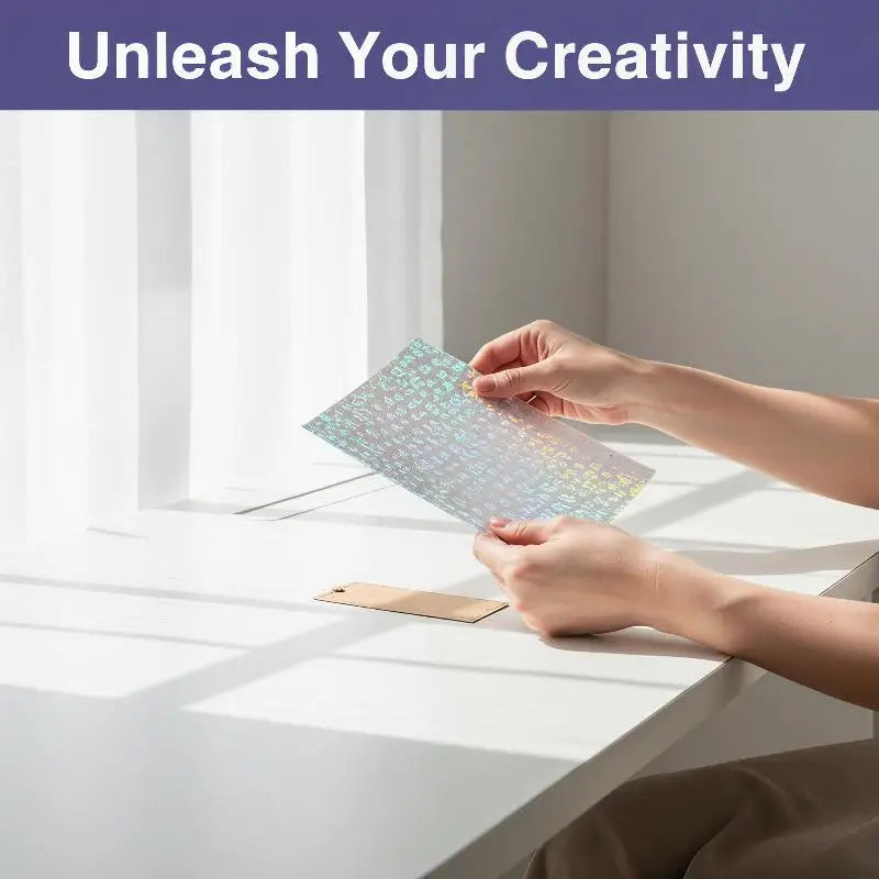 A4 Holographic Lamination Film 5-Pack | Self-Adhesive Stickers Holographic Craft Film QXL
