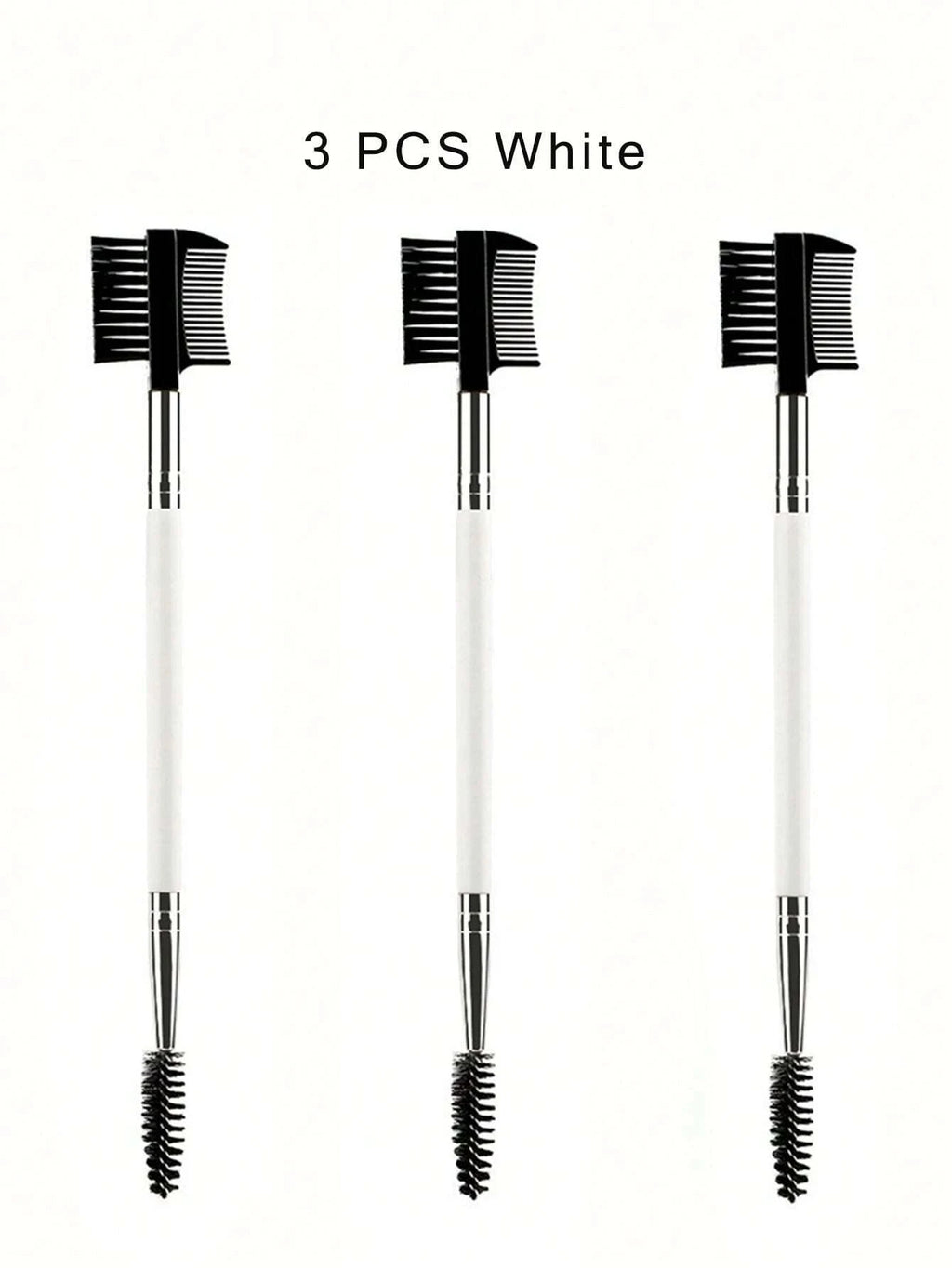3-Head Eyebrow & Eyelash Spoolie Brush Set – Grooming Tool Spoolie Brush Set QXL