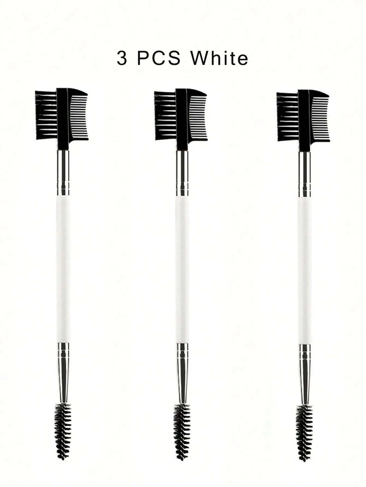 3-Head Eyebrow & Eyelash Spoolie Brush Set – Grooming Tool Spoolie Brush Set QXL