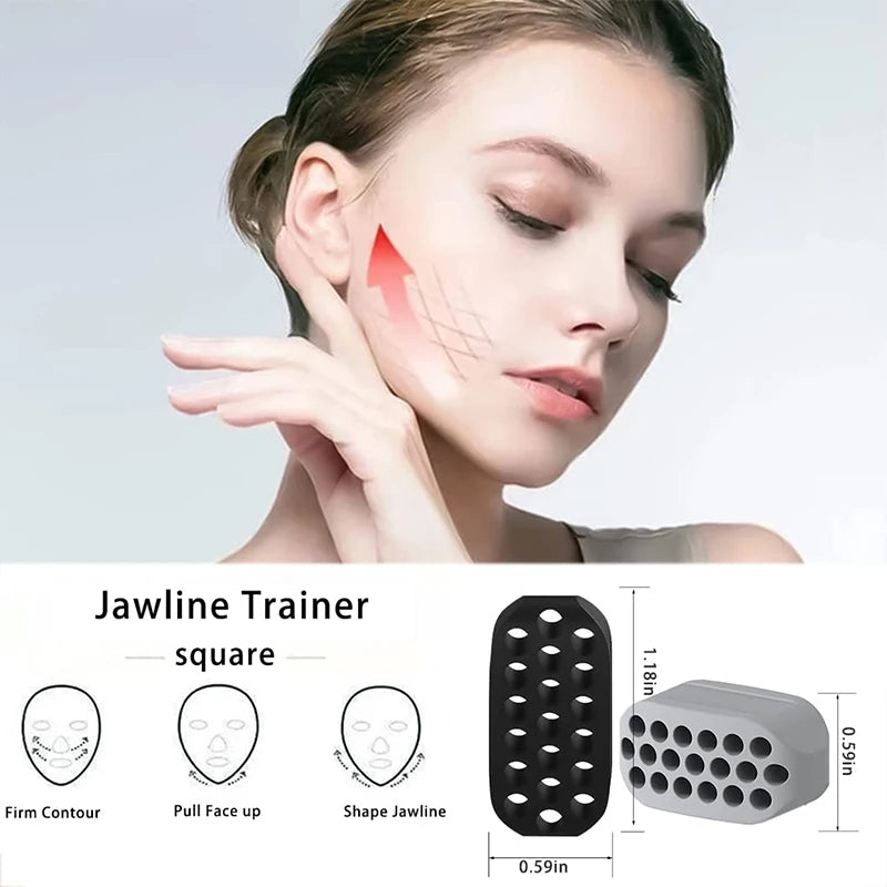 Silicone Jaw Exerciser & Facial Toner | Jawline Fitness Ball Facial Toning Tool QXL