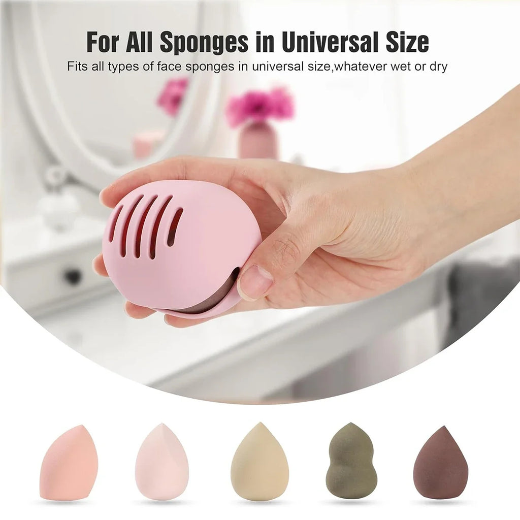 Silicone Makeup Sponge Storage Box | Travel Puff Organizer Makeup Sponge Organizer QXL