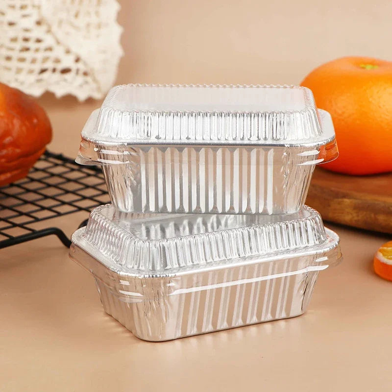 10-Pack Disposable Aluminum Foil Baking Pans with Lids Disposable Baking Pans QXL