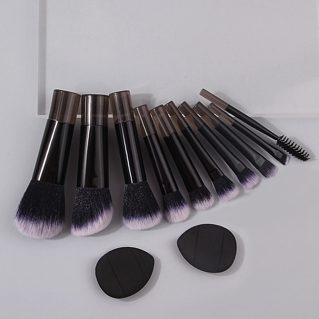 12-Piece Mini Travel Makeup Brush Set – Eyeshadow & Puff Kit Travel Makeup Brush Set QXL