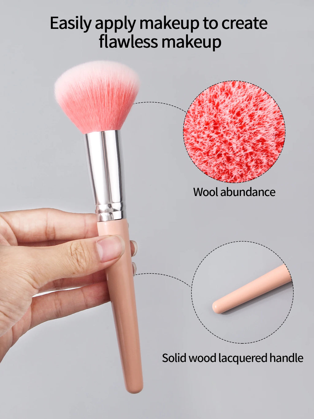 KOSSHOW Fluffy Powder Blush & Contour Makeup Brush Face Makeup Brush QXL