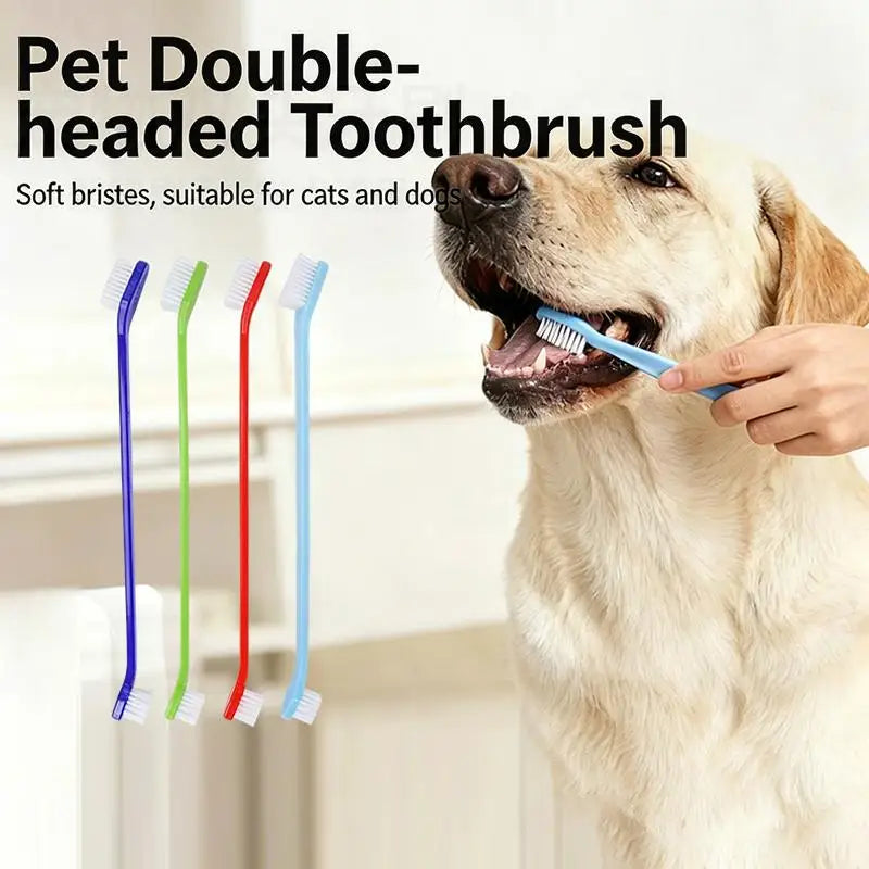 Dog & Cat Toothbrush | Deep Clean Pet Dental Care Tool Pet Toothbrush QXL