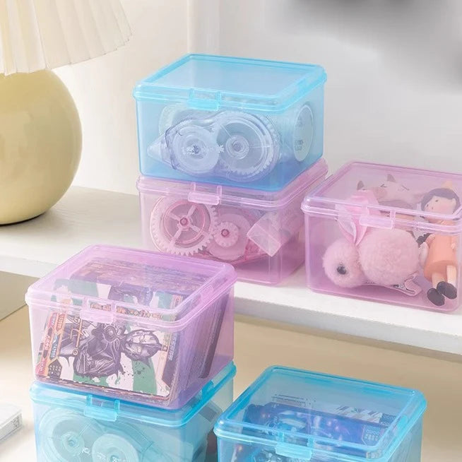 Transparent Plastic Photocard Storage Box | Desk Organizer Card Storage Box QXL
