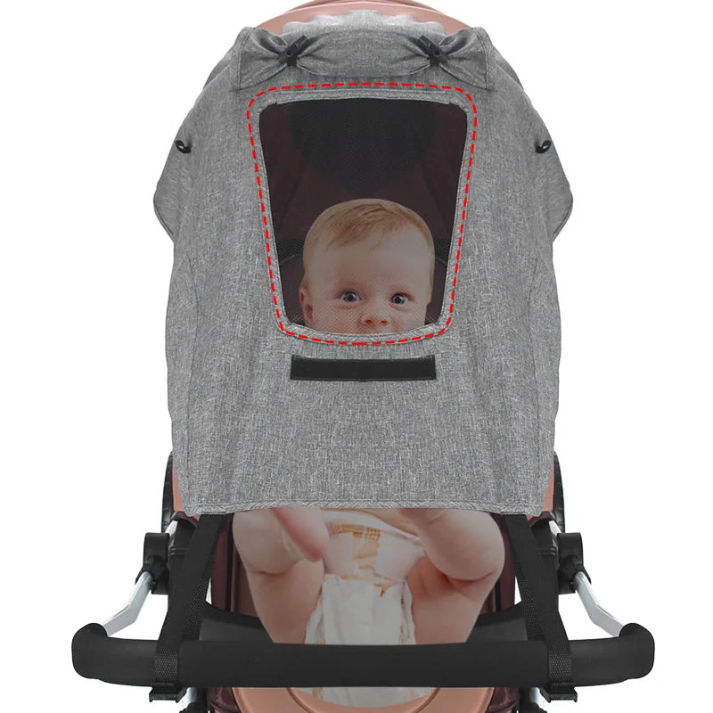Universal Baby Stroller Sunshade Canopy Cover – UPF 50+ Stroller Sunshade Cover QXL