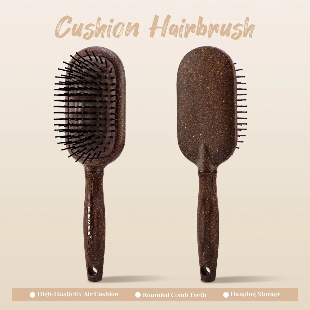 Wheat Straw Air Cushion Massage Comb – Anti-Static Hair Care Cushion Massage Comb QXL