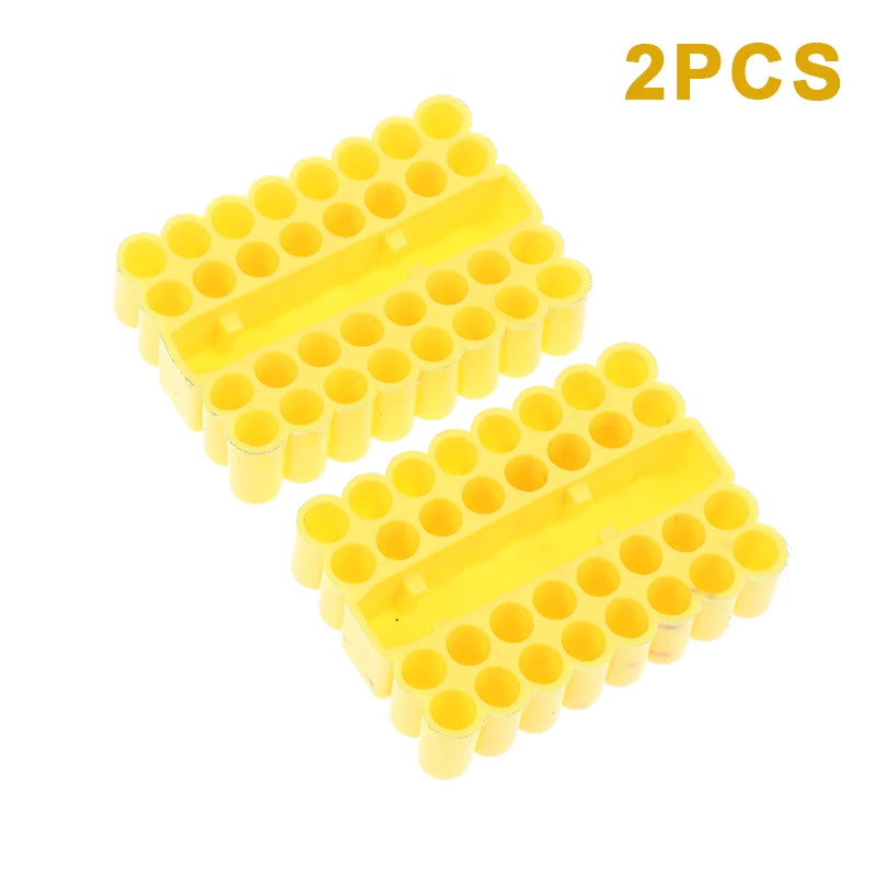 32-Hole Screwdriver Bit Holder Organizer | 6.35mm 1/4" Bit Organizer Tray QXL 2pcs