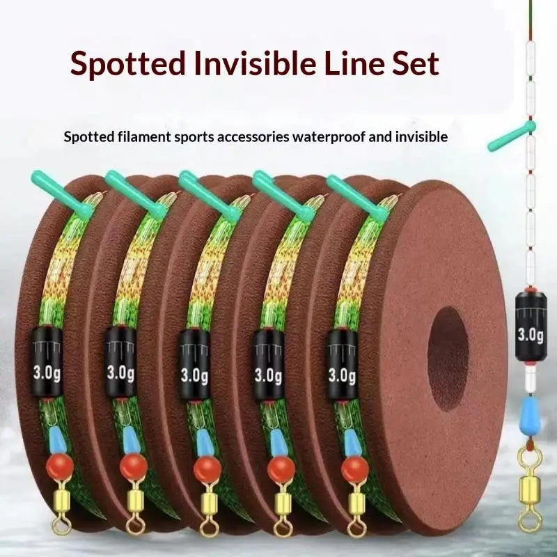 5-Pack Nylon Carp Fishing Line Rigs | Strong Superfine Tackle Set Fishing Line Rig Set QXL