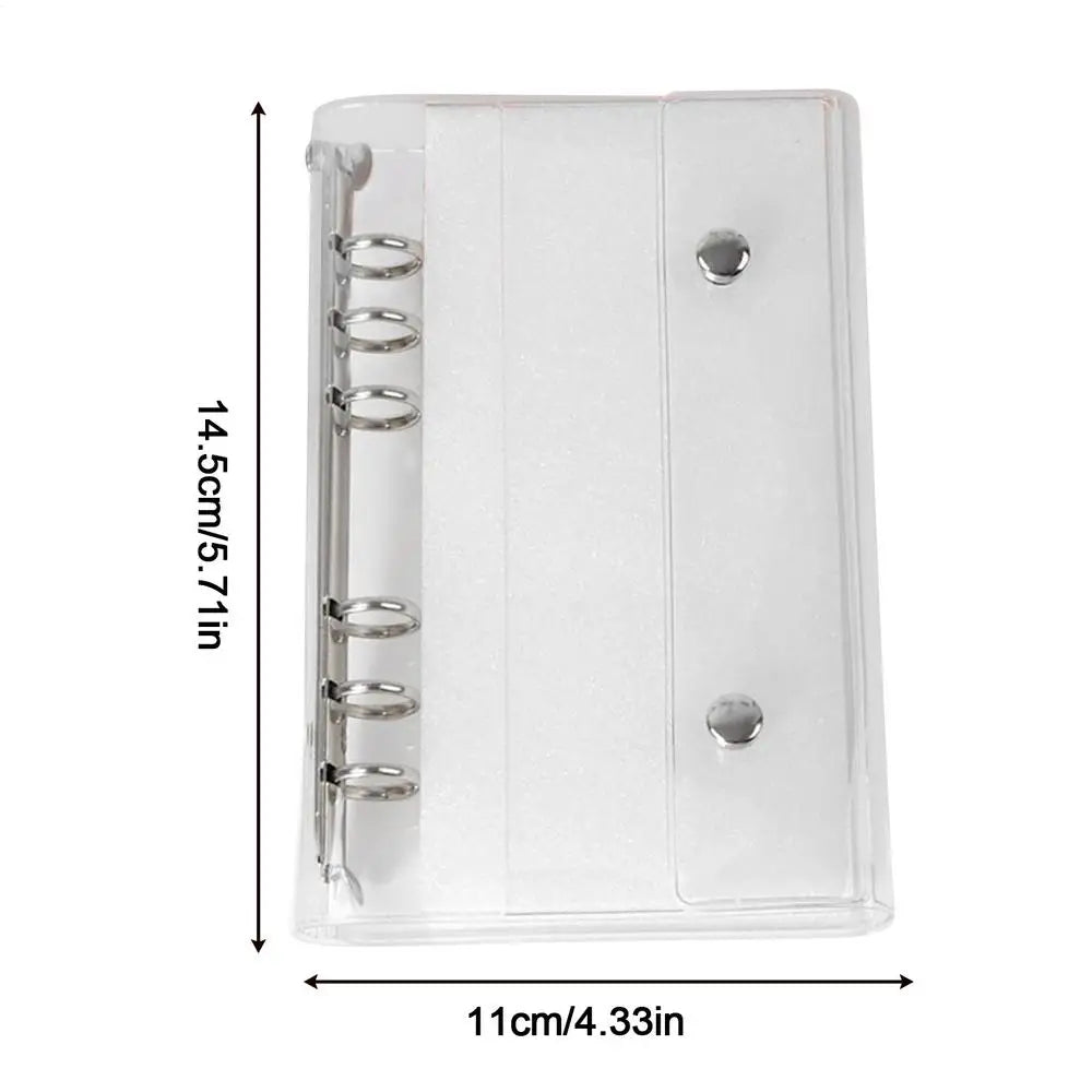 A6/A7 6-Ring Clear PVC Loose Leaf Binder Cover & Folder Loose Leaf Binder Cover QXL A7
