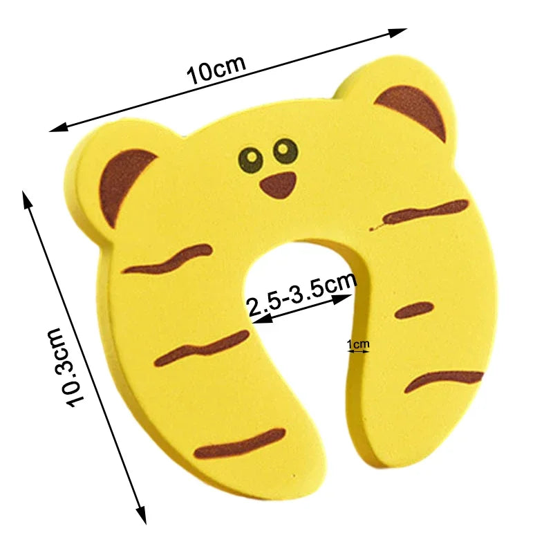 5-Pack Cartoon Animal Baby Door Finger Guards | Cabinet Stoppers Baby Safety Guard QXL