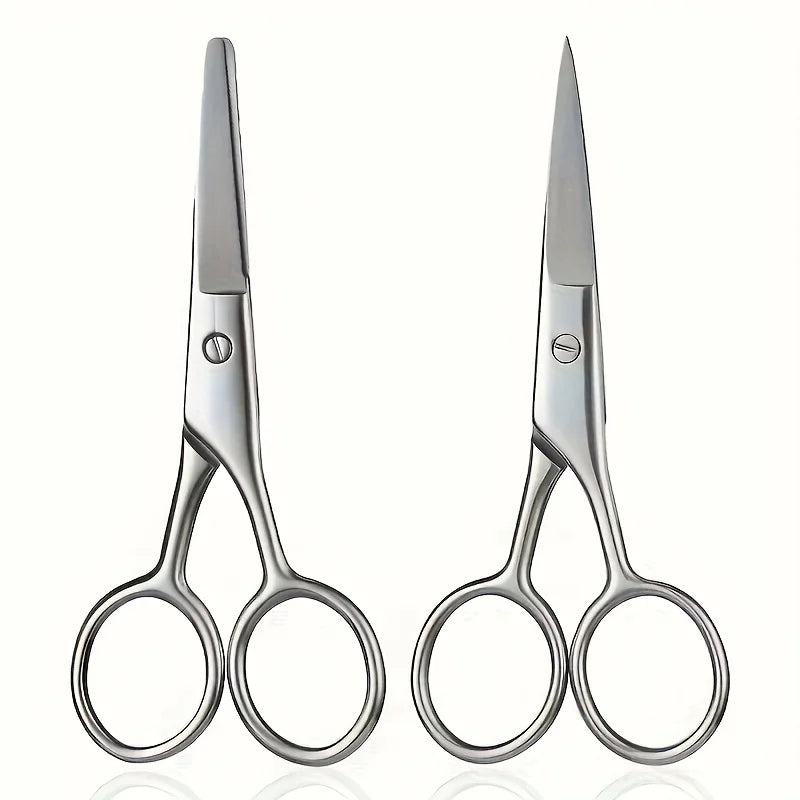 Stainless Steel Grooming Scissors – Eyebrow, Nose & Nail Grooming Scissors QXL 2pcs