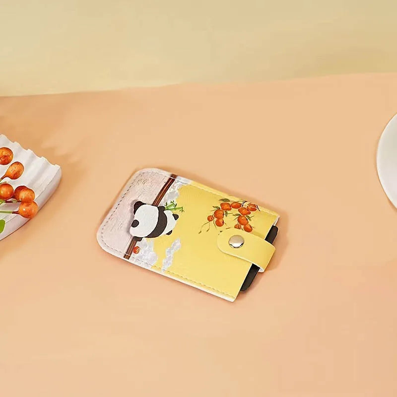 RFID Blocking Slim Card Wallet – Cute Panda PU Design Card Wallet QXL