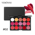 VERONNI 15-Color Matte Lipstick Palette | Long-Lasting Lip Tray Lipstick Palette QXL 15 color 02